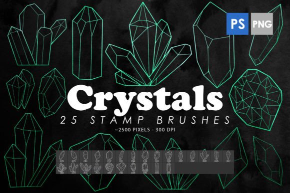 Crystals Photoshop Stamp Brushes