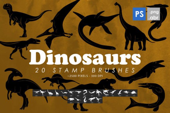 Evaluating Dinosaurs Photoshop Stamp Brushes for Digital Design