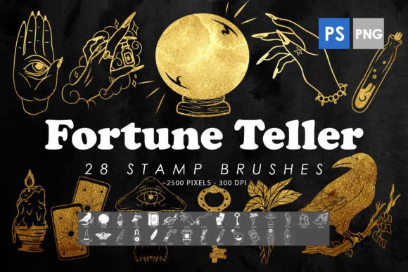 Evaluating the Fortune Teller Photoshop Stamp Brushes for Creative Design