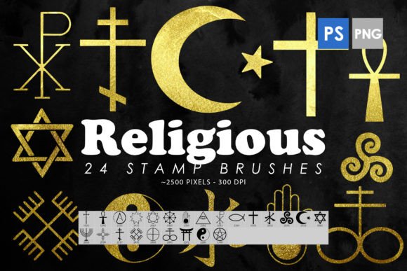 Evaluating the Religious Symbols Photoshop Stamp Brush Collection