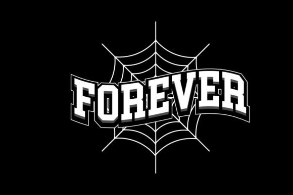 Forever Typography with Spider Web Design