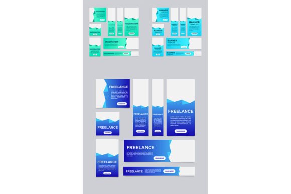 Freelance Jobs Web Banner Template Set