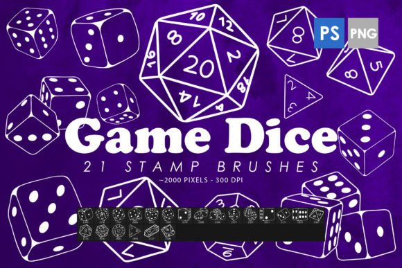 Mastering Digital Design with Game Dice Photoshop Stamp Brushes
