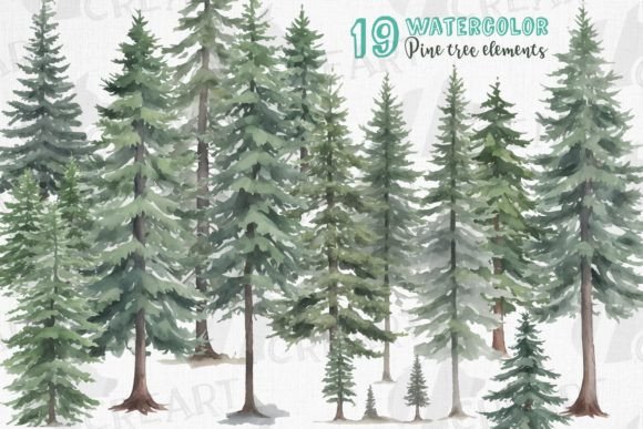 Mastering Watercolor Pine Trees Design Elements for Versatile Creative Projects