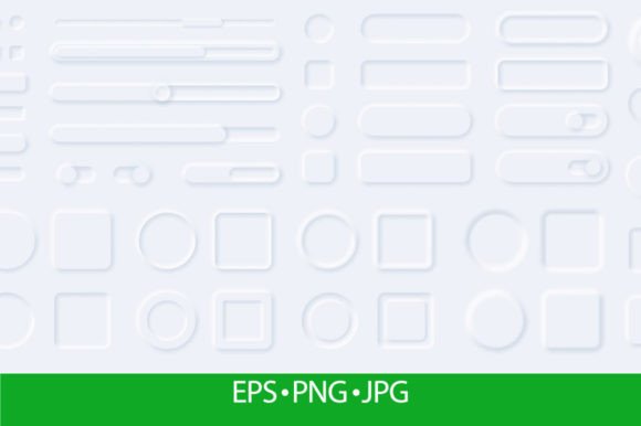 Neumorphism UI Elements & Buttons