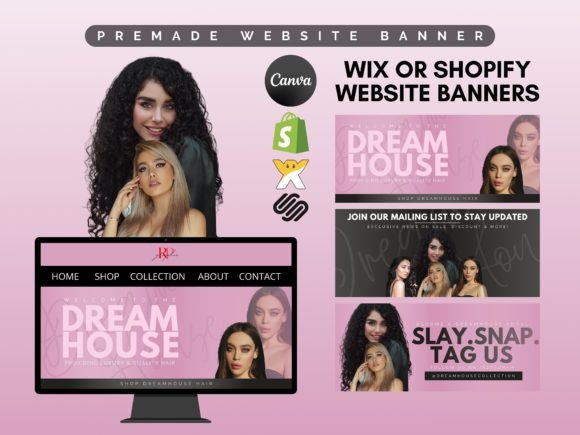 Shopify Website Banner Template, Wix Web: Elevating Digital First Impressions