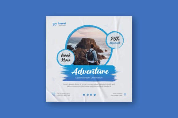 Streamlining Visual Branding with a Travel Social Media Web Banner Template