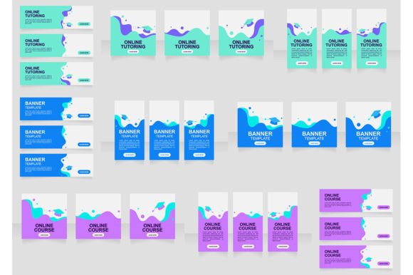 Universal Web Banner Design Template Set