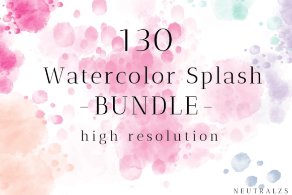 Watercolor Splash Clipart Mega Bundle: A Creative Resource for Modern Design