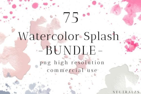 Watercolour Paint Splashes PNG Clipart Guide
